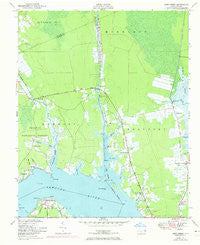 Core Creek North Carolina Historical topographic map, 1:24000 scale, 7.5 X 7.5 Minute, Year 1951