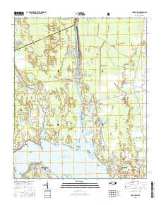 Core Creek North Carolina Current topographic map, 1:24000 scale, 7.5 X 7.5 Minute, Year 2016