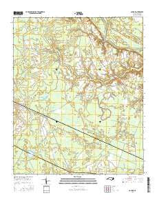 Council North Carolina Current topographic map, 1:24000 scale, 7.5 X 7.5 Minute, Year 2016