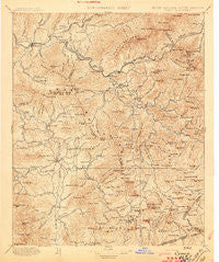 Cowee North Carolina Historical topographic map, 1:125000 scale, 30 X 30 Minute, Year 1897