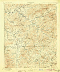 Cowee North Carolina Historical topographic map, 1:125000 scale, 30 X 30 Minute, Year 1897