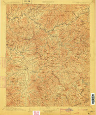 Cowee North Carolina Historical topographic map, 1:125000 scale, 30 X 30 Minute, Year 1907