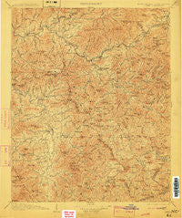 Cowee North Carolina Historical topographic map, 1:125000 scale, 30 X 30 Minute, Year 1907
