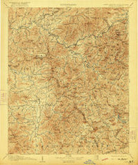 Cowee North Carolina Historical topographic map, 1:125000 scale, 30 X 30 Minute, Year 1907