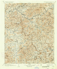 Cowee North Carolina Historical topographic map, 1:125000 scale, 30 X 30 Minute, Year 1907
