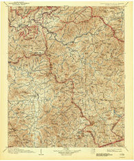 Cowee North Carolina Historical topographic map, 1:125000 scale, 30 X 30 Minute, Year 1907