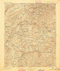 Cranberry North Carolina Historical topographic map, 1:125000 scale, 30 X 30 Minute, Year 1895