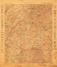 Cranberry North Carolina Historical topographic map, 1:125000 scale, 30 X 30 Minute, Year 1899