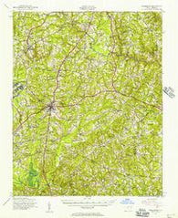 Creedmoor North Carolina Historical topographic map, 1:62500 scale, 15 X 15 Minute, Year 1943