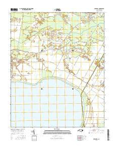 Creswell North Carolina Current topographic map, 1:24000 scale, 7.5 X 7.5 Minute, Year 2016