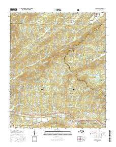 Culberson North Carolina Current topographic map, 1:24000 scale, 7.5 X 7.5 Minute, Year 2016