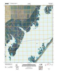 Davis North Carolina Historical topographic map, 1:24000 scale, 7.5 X 7.5 Minute, Year 2010
