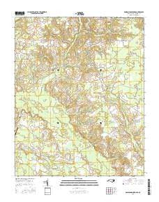 Dawson Crossroads North Carolina Current topographic map, 1:24000 scale, 7.5 X 7.5 Minute, Year 2016