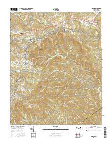 Deep Gap North Carolina Current topographic map, 1:24000 scale, 7.5 X 7.5 Minute, Year 2016