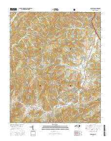 Dellwood North Carolina Current topographic map, 1:24000 scale, 7.5 X 7.5 Minute, Year 2016