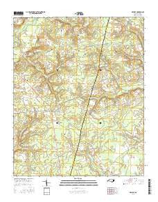 Delway North Carolina Current topographic map, 1:24000 scale, 7.5 X 7.5 Minute, Year 2016