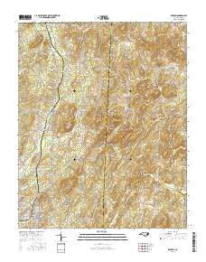 Denton North Carolina Current topographic map, 1:24000 scale, 7.5 X 7.5 Minute, Year 2016