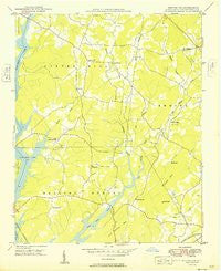 Denton NW North Carolina Historical topographic map, 1:24000 scale, 7.5 X 7.5 Minute, Year 1949