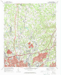 Derita North Carolina Historical topographic map, 1:24000 scale, 7.5 X 7.5 Minute, Year 1972
