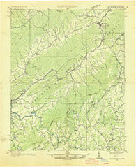 Doe Mountain Tennessee Historical topographic map, 1:48000 scale, 15 X 15 Minute, Year 1935