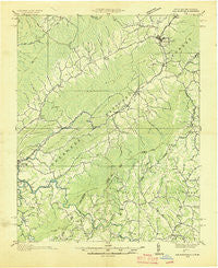 Doe Mountain Tennessee Historical topographic map, 1:48000 scale, 15 X 15 Minute, Year 1935
