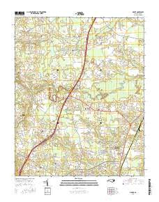 Drake North Carolina Current topographic map, 1:24000 scale, 7.5 X 7.5 Minute, Year 2016