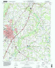 Dunn North Carolina Historical topographic map, 1:24000 scale, 7.5 X 7.5 Minute, Year 1997