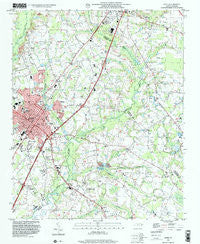 Dunn North Carolina Historical topographic map, 1:24000 scale, 7.5 X 7.5 Minute, Year 1997
