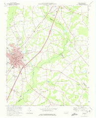 Dunn North Carolina Historical topographic map, 1:24000 scale, 7.5 X 7.5 Minute, Year 1973