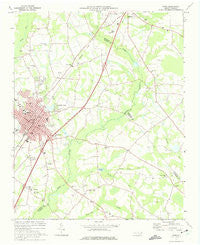 Dunn North Carolina Historical topographic map, 1:24000 scale, 7.5 X 7.5 Minute, Year 1973