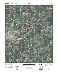 Dunn North Carolina Historical topographic map, 1:24000 scale, 7.5 X 7.5 Minute, Year 2010