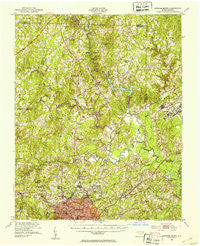 Durham North North Carolina Historical topographic map, 1:62500 scale, 15 X 15 Minute, Year 1951
