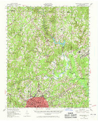 Durham North North Carolina Historical topographic map, 1:62500 scale, 15 X 15 Minute, Year 1951