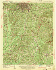 Durham South North Carolina Historical topographic map, 1:62500 scale, 15 X 15 Minute, Year 1943
