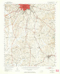 Durham South North Carolina Historical topographic map, 1:62500 scale, 15 X 15 Minute, Year 1951