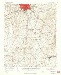 Durham South North Carolina Historical topographic map, 1:62500 scale, 15 X 15 Minute, Year 1951
