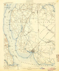 Edenton North Carolina Historical topographic map, 1:62500 scale, 15 X 15 Minute, Year 1904