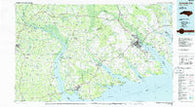 Elizabeth City North Carolina Historical topographic map, 1:100000 scale, 30 X 60 Minute, Year 1985