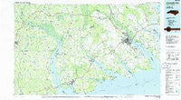 Elizabeth City North Carolina Historical topographic map, 1:100000 scale, 30 X 60 Minute, Year 1985