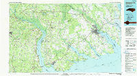Elizabeth City North Carolina Historical topographic map, 1:100000 scale, 30 X 60 Minute, Year 1985