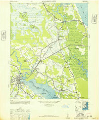 Elizabeth City North Carolina Historical topographic map, 1:62500 scale, 15 X 15 Minute, Year 1948