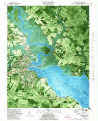 Elizabeth City North Carolina Historical topographic map, 1:24000 scale, 7.5 X 7.5 Minute, Year 1982