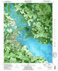 Elizabeth City North Carolina Historical topographic map, 1:24000 scale, 7.5 X 7.5 Minute, Year 1982