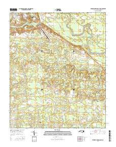Elizabethtown South North Carolina Current topographic map, 1:24000 scale, 7.5 X 7.5 Minute, Year 2016