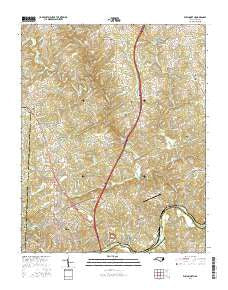 Elkin North North Carolina Current topographic map, 1:24000 scale, 7.5 X 7.5 Minute, Year 2016