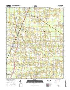 Elm City North Carolina Current topographic map, 1:24000 scale, 7.5 X 7.5 Minute, Year 2016