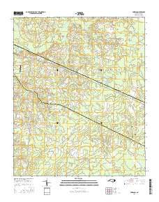 Emerson North Carolina Current topographic map, 1:24000 scale, 7.5 X 7.5 Minute, Year 2016