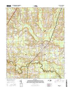 Enfield North Carolina Current topographic map, 1:24000 scale, 7.5 X 7.5 Minute, Year 2016