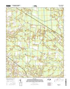 Ernul North Carolina Current topographic map, 1:24000 scale, 7.5 X 7.5 Minute, Year 2016