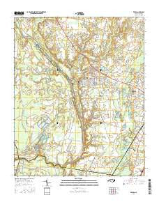 Erwin North Carolina Current topographic map, 1:24000 scale, 7.5 X 7.5 Minute, Year 2016